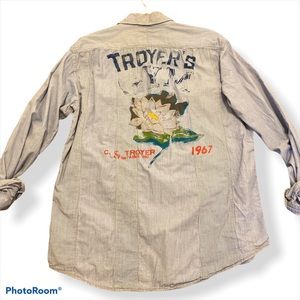 Scotch & Soda | Men’s Blue Graphic Button-up | XXL